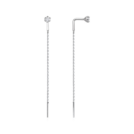 Купить оптом серьги из серебра с фианитами Ц340200325-1 от Krasnoe