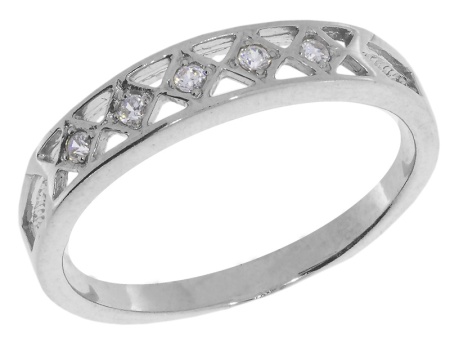 Купить оптом кольцо из серебра с фианитом 120R0005 от Krasnoe