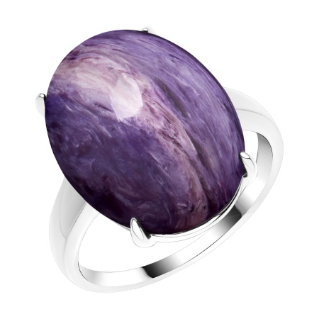 Купить оптом кольцо из серебра с чароитом 1340465731 от Krasnoe