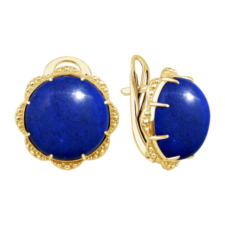 Купить оптом серьги из серебра с лазуритами 2320475792 от Krasnoe