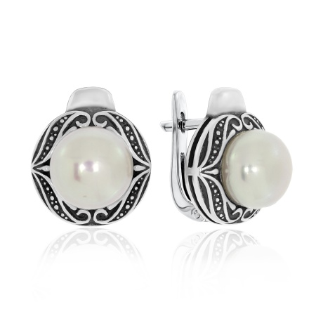 Купить оптом серьги из серебра с жемчугами 2310050866 от Krasnoe