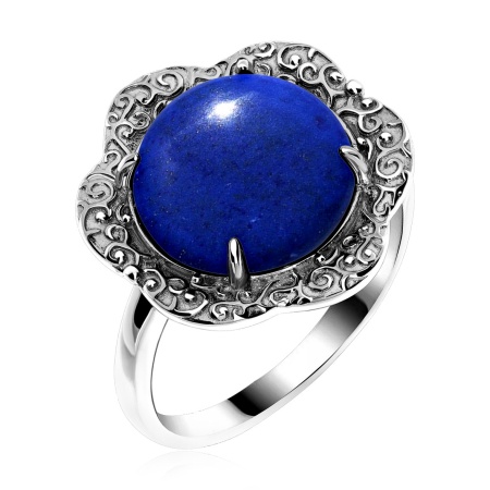Купить оптом кольцо из серебра с лазуритом 1340475178 от Krasnoe