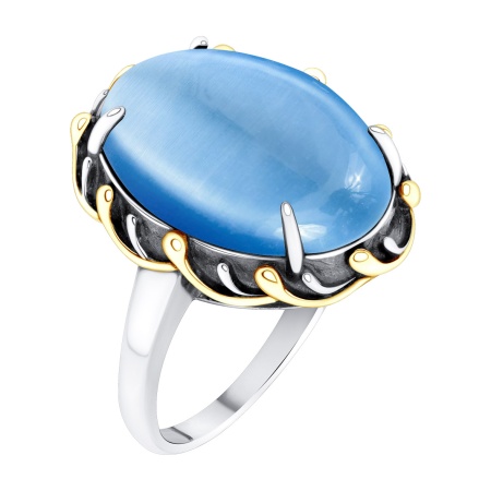 Купить оптом кольцо из серебра с кошачий глазом 1317265800-70 от Krasnoe