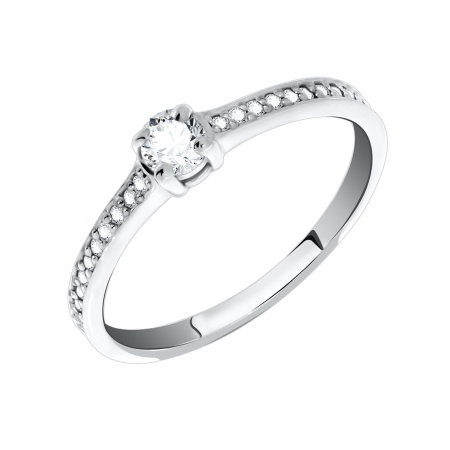 Купить оптом кольцо из серебра с фианитами 1340200205 от Krasnoe