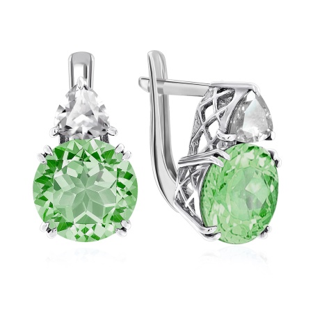 Купить оптом серьги из серебра с фианитами, кристалл ювелирныйами и кристалл ювелирныйами 2340200226-60 от Krasnoe