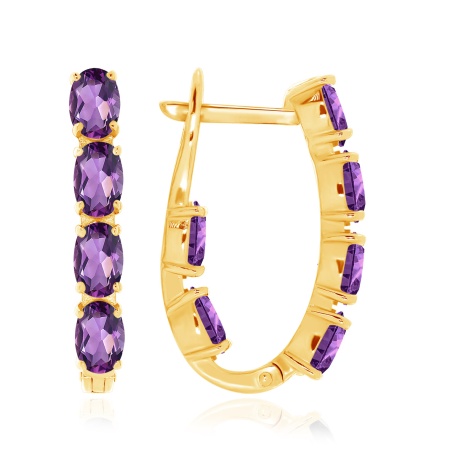 Купить оптом серьги из серебра с аметистами 2318061182 от Krasnoe