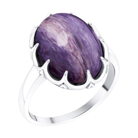 Купить оптом кольцо из серебра с чароитом 1340465772 от Krasnoe