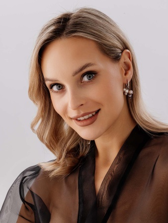 Купить оптом серьги из серебра с жемчугами 2340244883-29 от Krasnoe