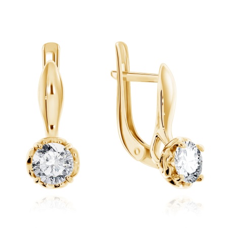 Купить оптом серьги из серебра с фианитами 2320200130 от Krasnoe