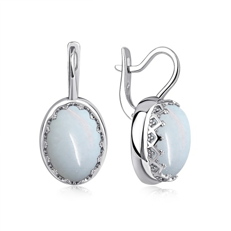 Купить оптом серьги из серебра с лунным камнем 2340931963 от Krasnoe