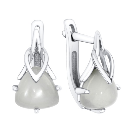 Купить оптом серьги из серебра с лунным камнем 2340935177 от Krasnoe