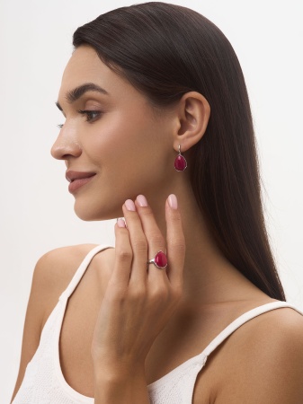 Купить оптом серьги из серебра с агатами 2340395938-37 от Krasnoe