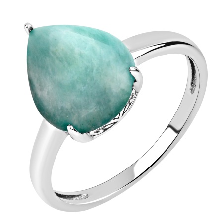 Купить оптом кольцо из серебра с амазонитом 1340375161 от Krasnoe