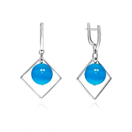 Купить оптом серьги из серебра с агатами 2340391027-1-70 от Krasnoe