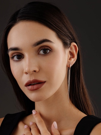 Купить оптом серьги из серебра без вставок 2340401640-4 от Krasnoe