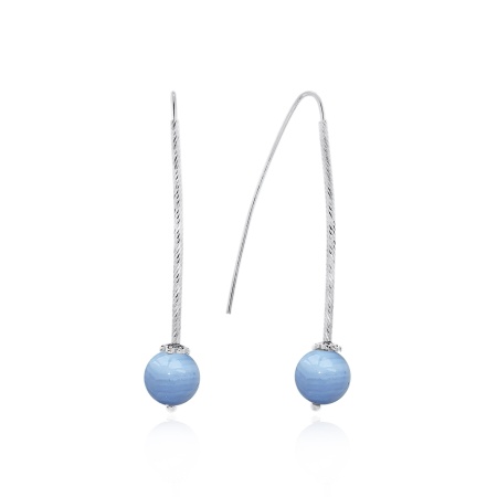 Купить оптом серьги из серебра с агатами 2340391070-71 от Krasnoe