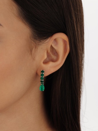 Купить оптом серьги из серебра с агатами 2340391314-60 от Krasnoe