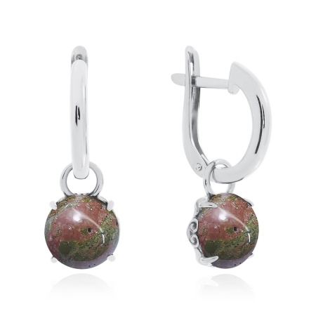 Купить оптом серьги из серебра с яшмой 2340301851 от Krasnoe