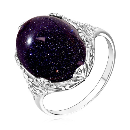 Купить оптом кольцо из серебра с синтетическим авантюрином 1340361867-80 от Krasnoe