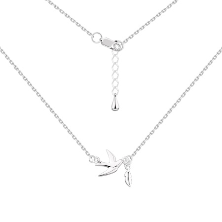 Купить оптом колье из серебра без вставок 8340405496-16-45 от Krasnoe