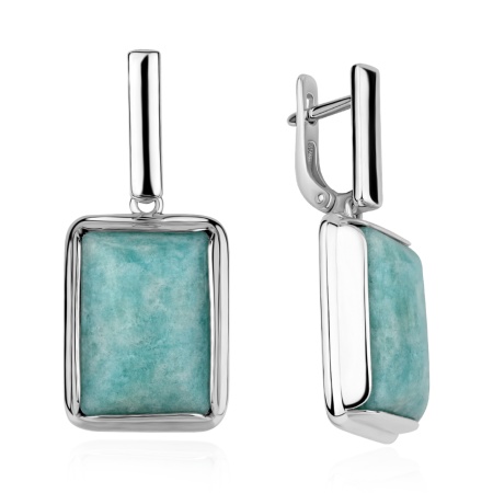 Купить оптом серьги из серебра с амазонитами 2340375905 от Krasnoe