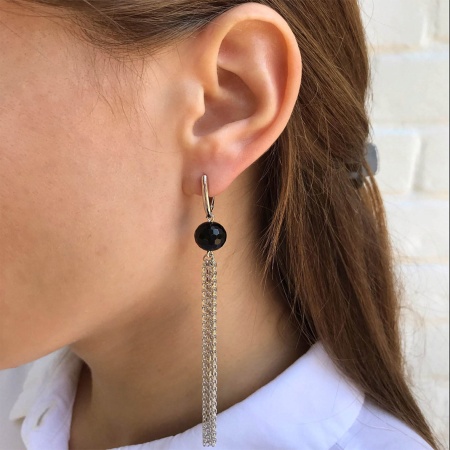 Купить оптом серьги из серебра с агатами 2340392312-20 от Krasnoe