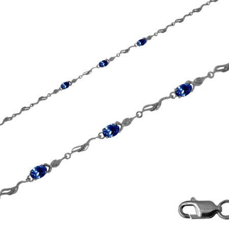 Купить оптом браслет из серебра с кристаллами 3987043536-18-80 от Krasnoe