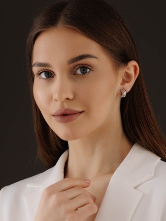 Купить оптом серьги из серебра без вставок 2340400594 от Krasnoe