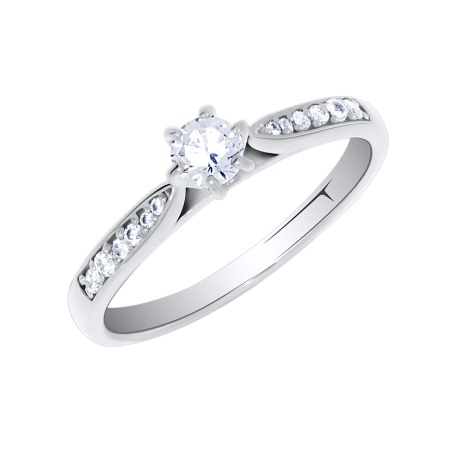 Купить оптом кольцо из серебра с фианитами 1340200207 от Krasnoe