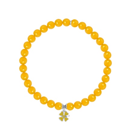 Купить оптом браслет из серебра с эмалью и агатами 4340396428-21-50 от Krasnoe