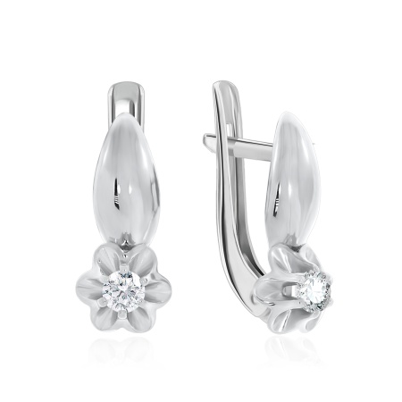 Купить оптом серьги из серебра с фианитами 2340200432 от Krasnoe