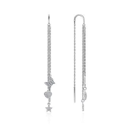 Купить оптом серьги из серебра с фианитом 2340201627л-2 от Krasnoe