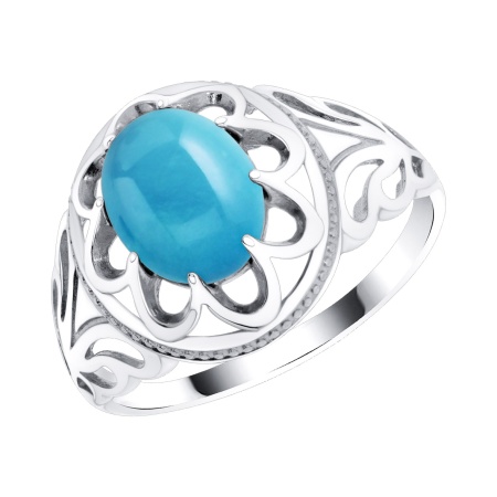 Купить оптом кольцо из серебра с бирюзой 1340315784 от Krasnoe