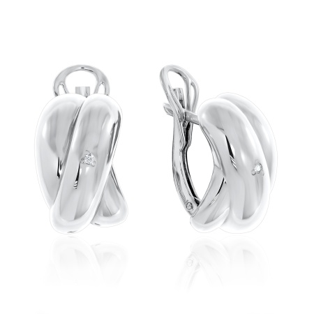 Купить оптом серьги из серебра с фианитами 2340200594 от Krasnoe