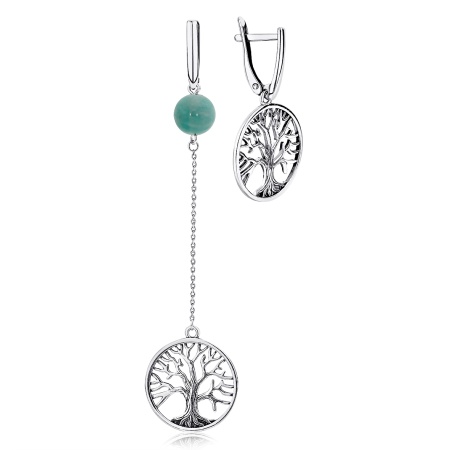 Купить оптом серьги из серебра с агатом 2340394335-77 от Krasnoe