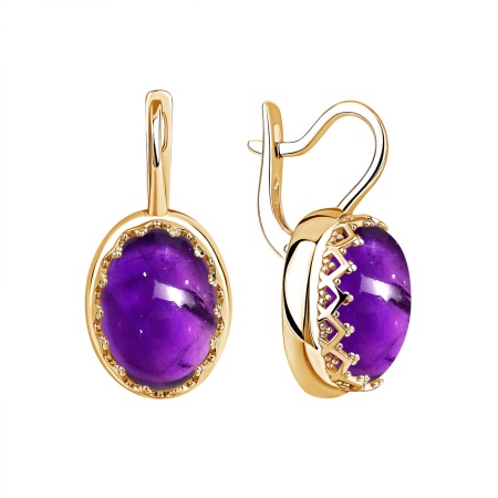 Купить оптом серьги из серебра с аметистами 2320061963 от Krasnoe