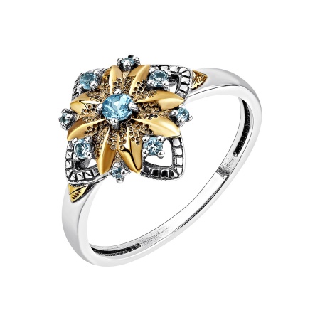 Купить оптом кольцо из серебра с топазами 1317071574-73 от Krasnoe