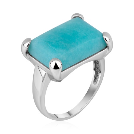 Купить оптом кольцо из серебра с амазонитом 1340376355 от Krasnoe