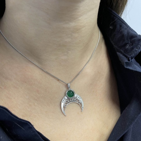 Купить оптом подвеска из серебра с агатом 3310391819-60 от Krasnoe