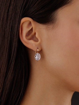 Купить оптом серьги из серебра с фианитами 2320201497 от Krasnoe