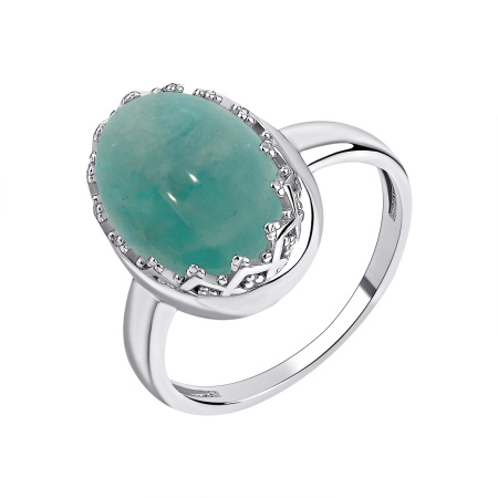 Купить оптом кольцо из серебра с амазонитом 1340371963 от Krasnoe