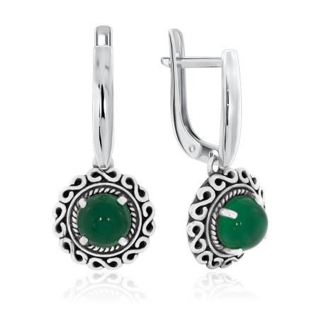 Купить оптом серьги из серебра с агатами 2310392112-60 от Krasnoe