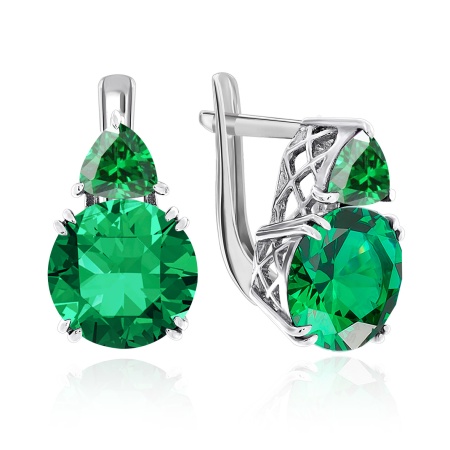 Купить оптом серьги из серебра с кварцем 2340180226-60 от Krasnoe