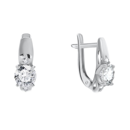 Купить оптом серьги из серебра с фианитами 2340200259 от Krasnoe