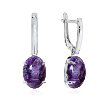 Купить оптом серьги из серебра с чароитами 2340462314 от Krasnoe