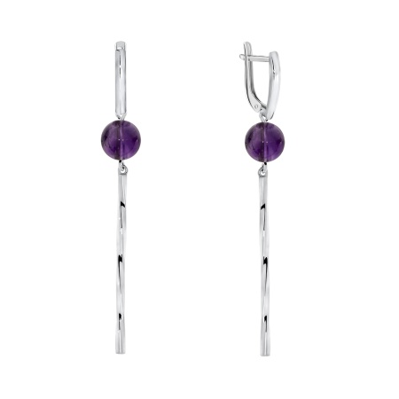 Купить оптом серьги из серебра с аметистами 2340060725 от Krasnoe