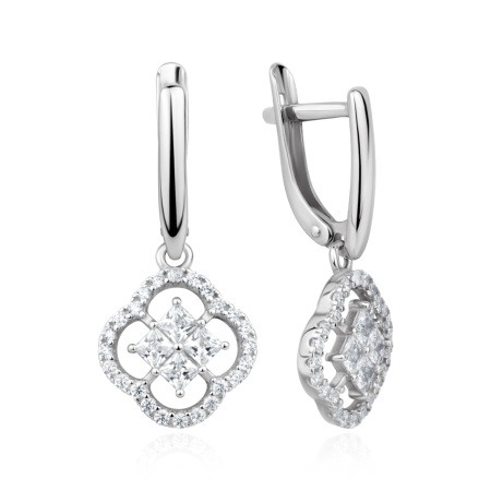 Купить оптом серьги из серебра с фианитами 2340206536л от Krasnoe