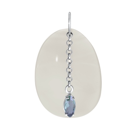 Купить оптом подвеска из серебра с агатом и фианитом 3340392887л-5 от Krasnoe