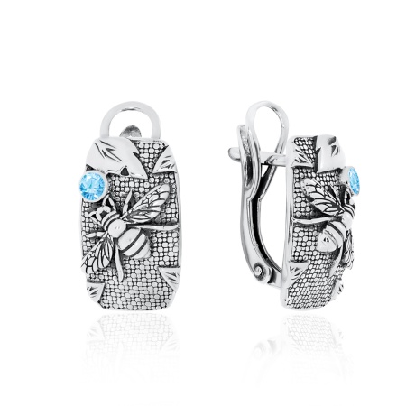 Купить оптом серьги из серебра с фианитами 2310201771-70 от Krasnoe