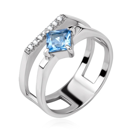 Купить оптом кольцо из серебра с ситаллом и фианитами 1340885531л-71 от Krasnoe